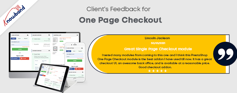 One page Checkout by Knowband